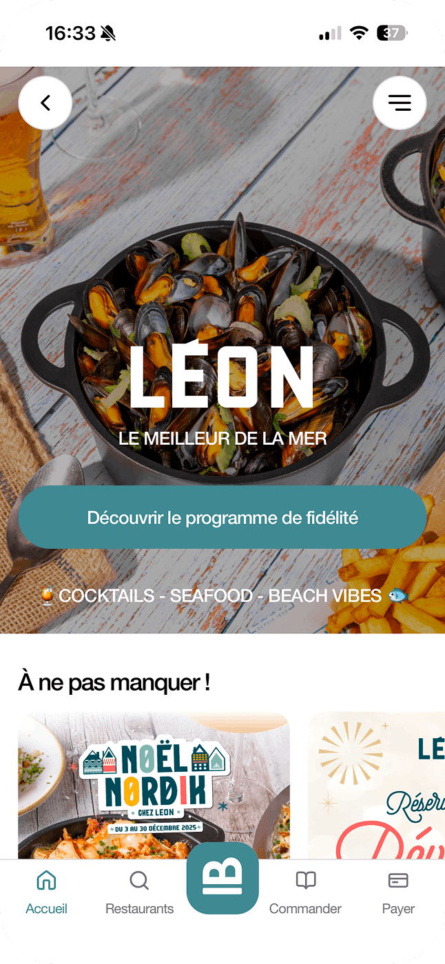 Cumulez des points
à chaque repas